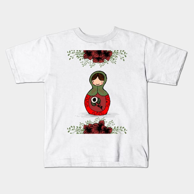 Russian doll Kids T-Shirt by TheTinyGraphics